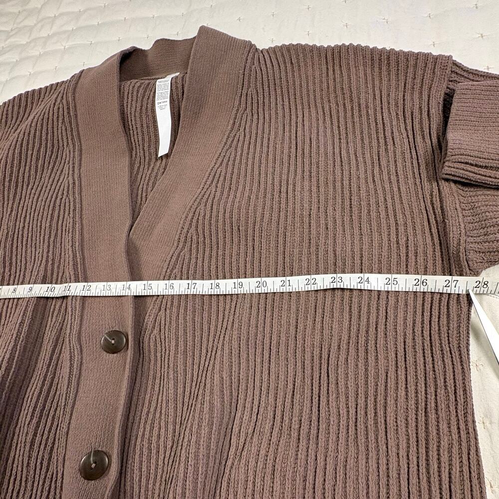 Lululemon Knit Button-Front Cardigan Sweater Women's XL Taupetastic NWT - Picture 11 of 12